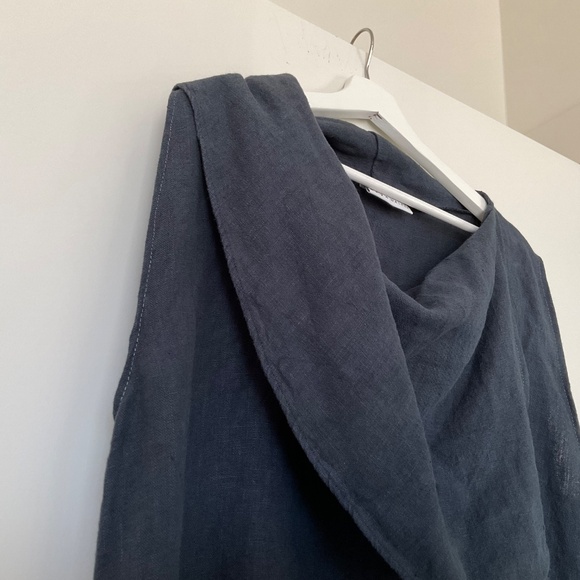 Bryn Walker heavy 100% basket weave linen Noa Top - Picture 8 of 14